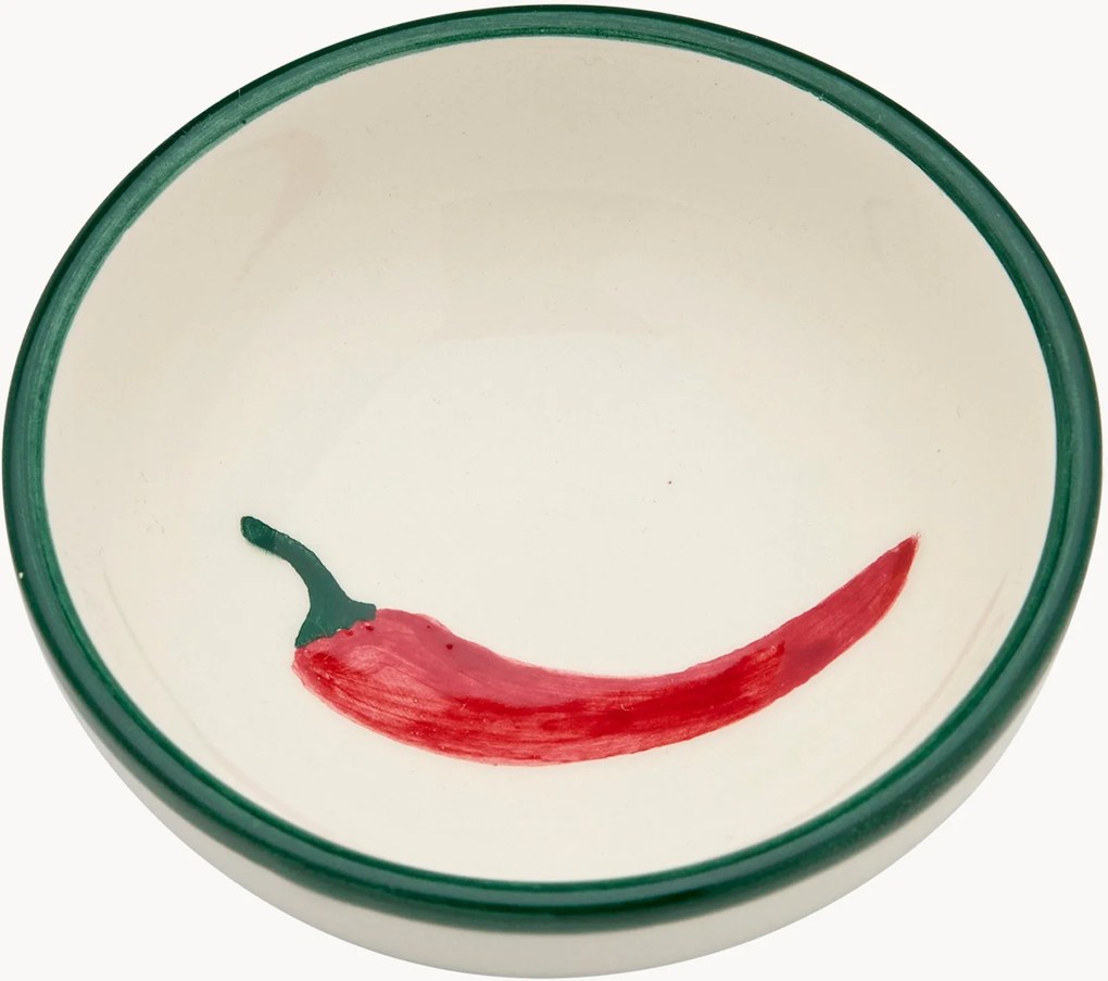 Handbeschilderde snackkom Peperoncino van keramiek