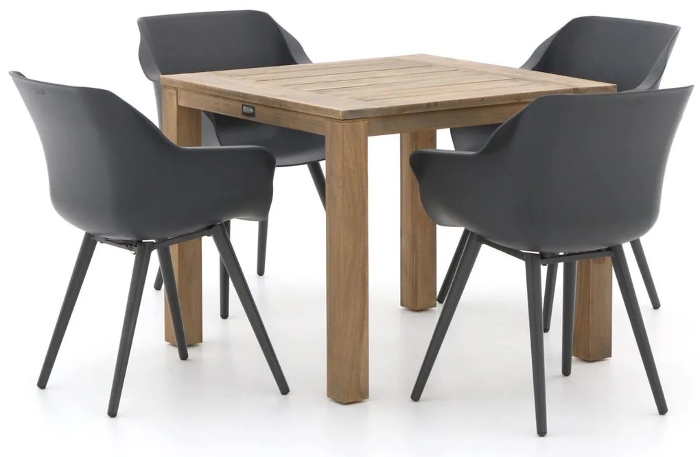 Diningset Hartman  | 4 personen | Tuinset teakhout | 5-delig | Kees Smit Tuinmeubelen