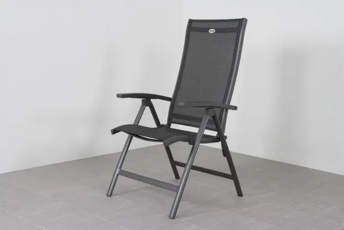 Hartman Salvatore/Kings verstelbare tuinset antraciet - 180x100 cm.