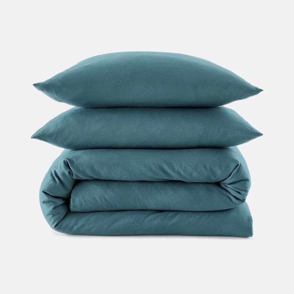 Bedset in gewassen microvezel, recycled polyester