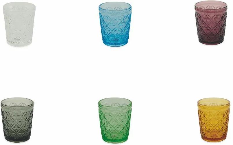 Marrakech Waterglazen - Gekleurd - Glas - 6 stuks - 240 ml