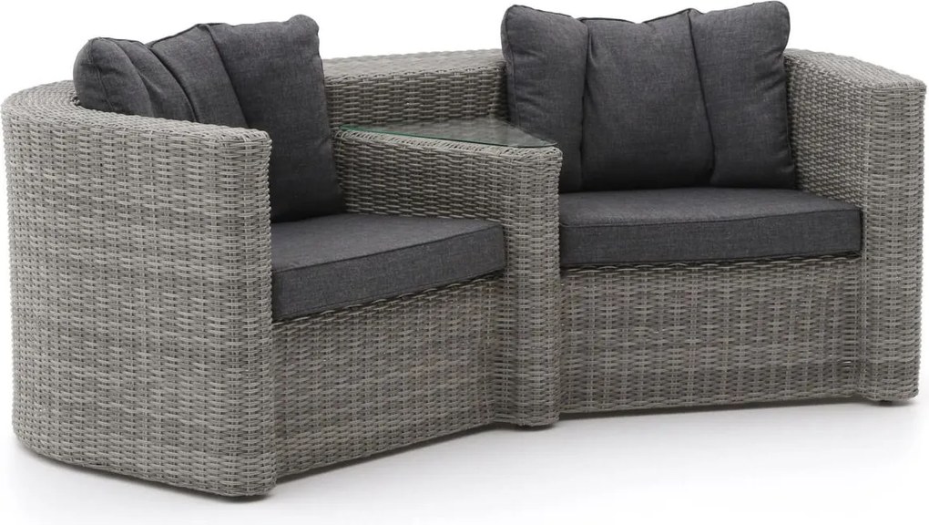 Loveseat Tuin Intenso   | Wicker (vlechtwerk) | 2 personen | Tuinbank Grijs | 193cm | Incl. kussens | Kees Smit Tuinmeubelen