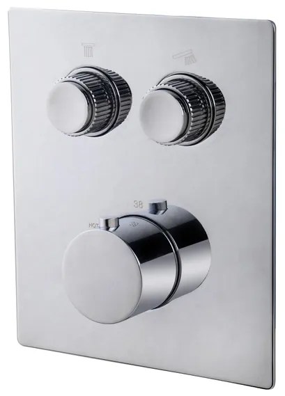 Wiesbaden Caral Klik Pro inbouw thermostatisch douchekraan 2 functies met inbouwdeel chroom SW717346 / SW717345