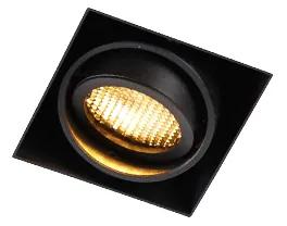 Inbouwspot zwart draai- en kantelbaar Trimless - Oneon Honey Modern GU10 vierkant Binnenverlichting Lamp