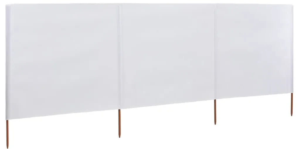 vidaXL Windscherm 3-panelen 400x80 cm stof zandwit