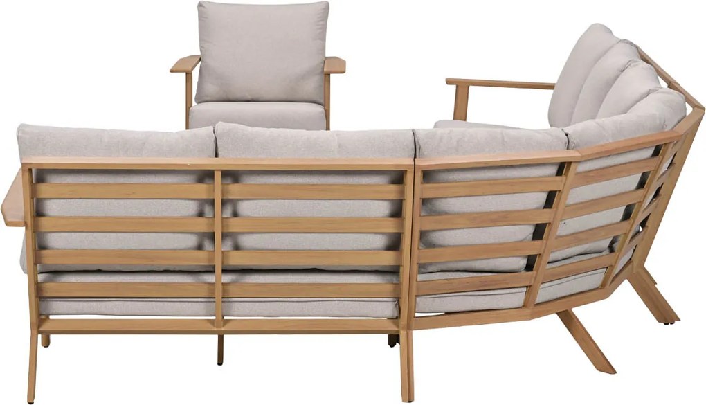Garden Impressions Ariane loungeset 6-delig - light teak look
