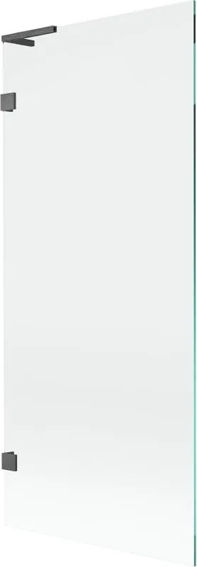 Mexen Lunar L badwand 1-delig 80 x 150 cm, transparant, geborsteld geweergrijs - 897L-080-000-66-00