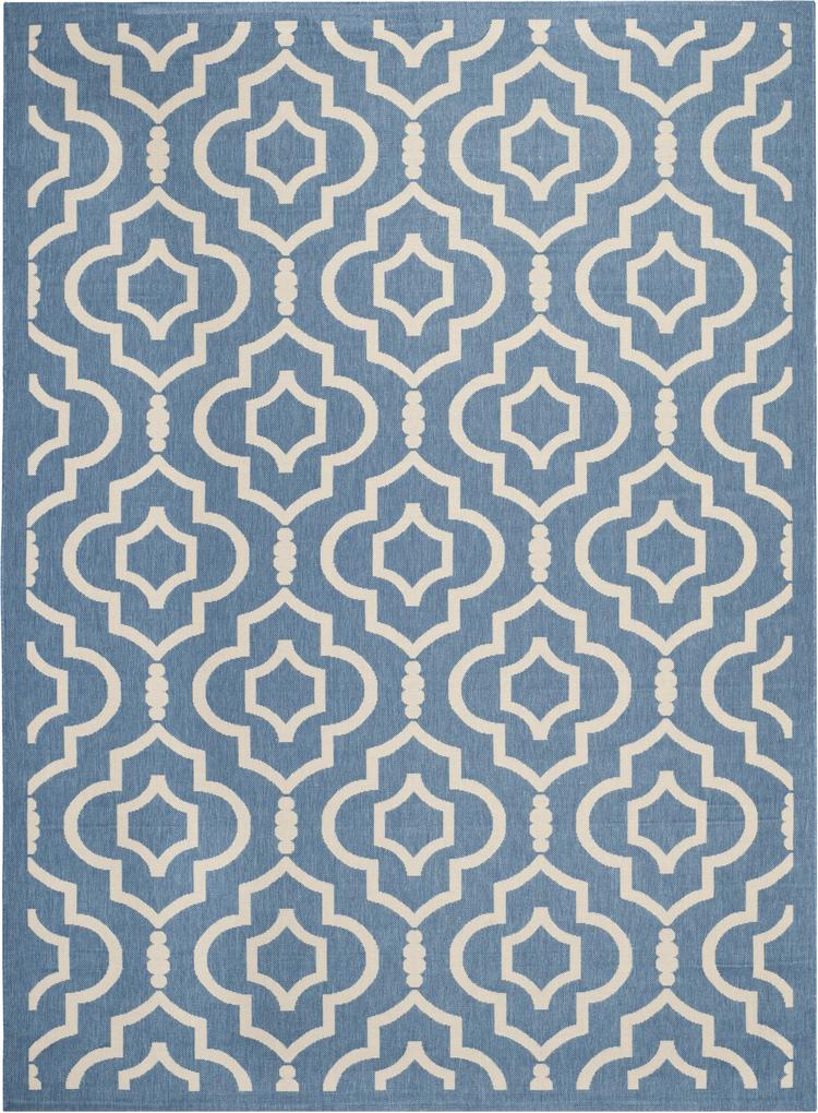 Safavieh | In- & outdoor vloerkleed Mykonos 120 x 180 cm blauw, beige vloerkleden polypropyleen vloerkleden & woontextiel vloerkleden