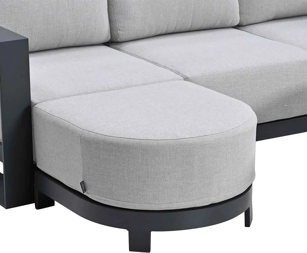 Garden Impressions Malakka loungeset 3-delig chaise longue - donker grijs