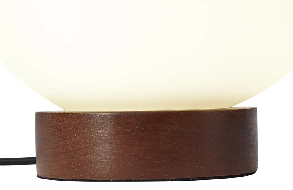 Japandi tafellamp hout met opaal glas - Sally