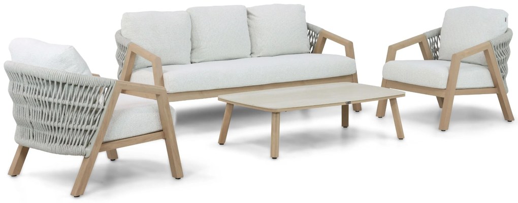 Stoel en Bank Loungeset 5 personen Aluminium Taupe  Santika Furniture Santika