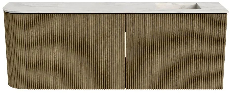 Mondiaz Joya DLux 110cm toiletmeubel ronding links dusk met wastafel faye rechts zonder kraangat ostra