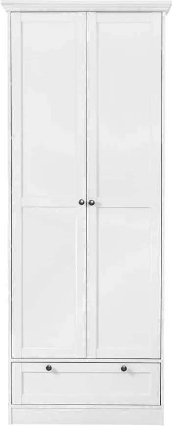 Kast Vera 2-deurs - wit - 200x80x39 cm - Leen Bakker