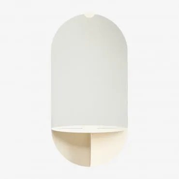 Nubino Wandspiegel Met Plank Gardenia Wit - Sklum