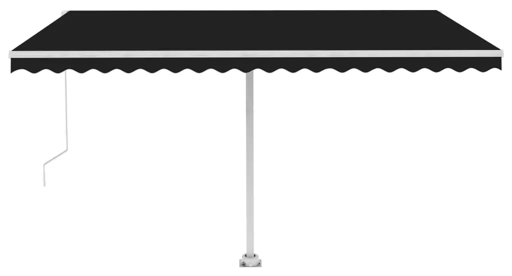 vidaXL Luifel vrijstaand handmatig uittrekbaar 450x300 cm antraciet