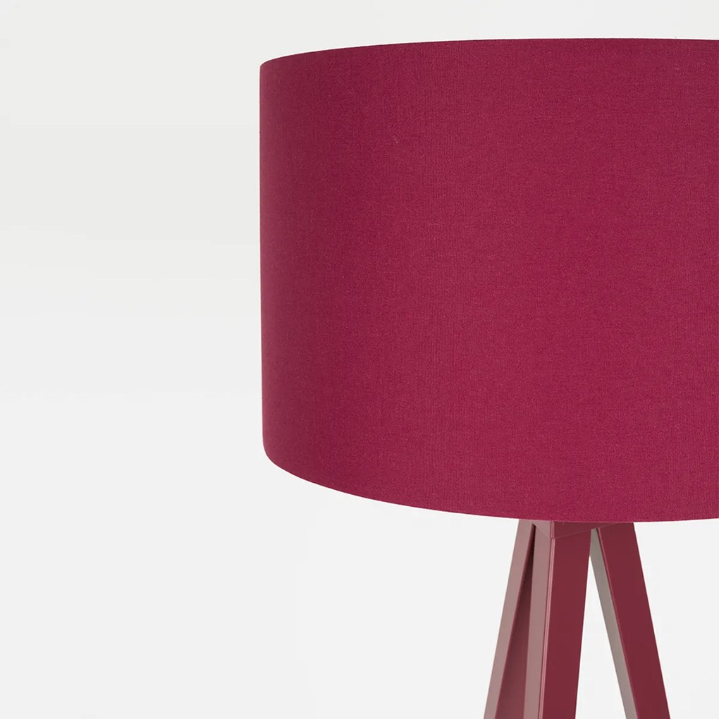 Zuiver Tripod Driepoot Vloerlamp Burgundy