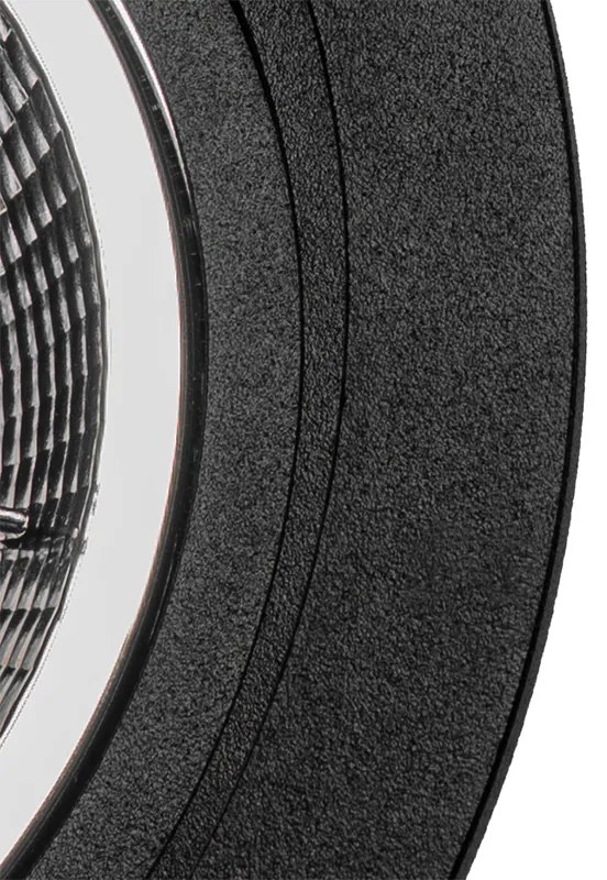 Ronde inbouwspot zwart verstelbaar - Chuck 111 Modern GU10 Binnenverlichting Lamp
