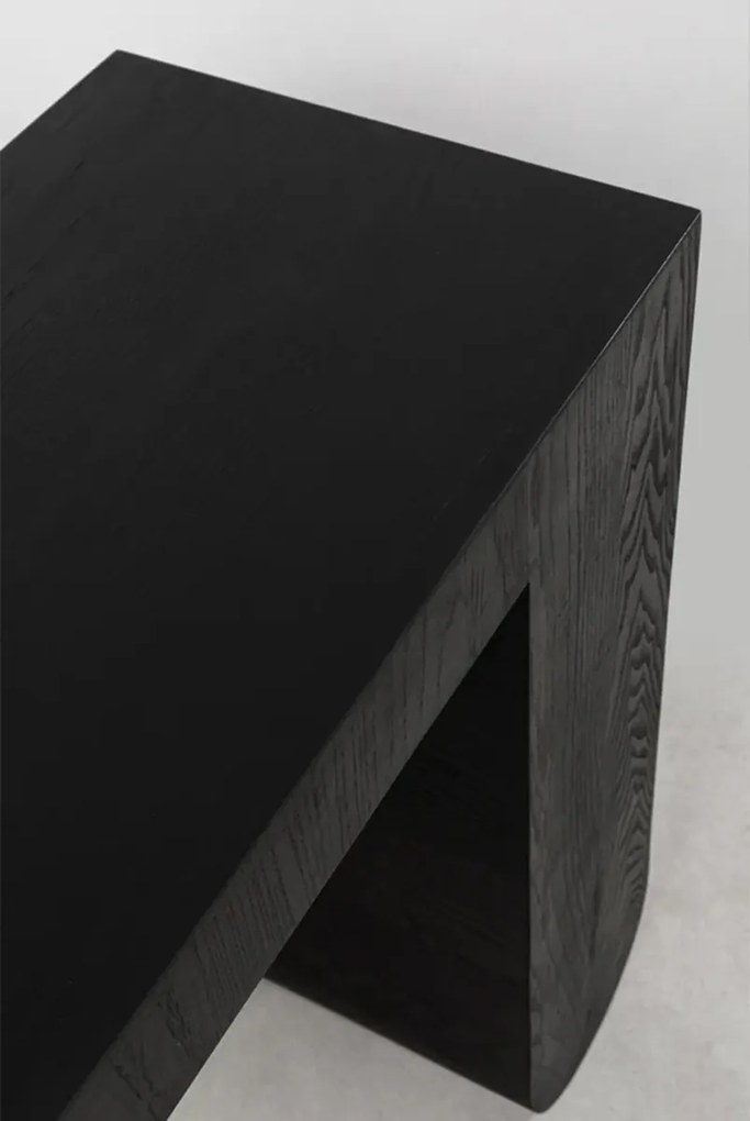 Kare Design Curve Black Sidetable Zwart Hout - 120 X 38cm.