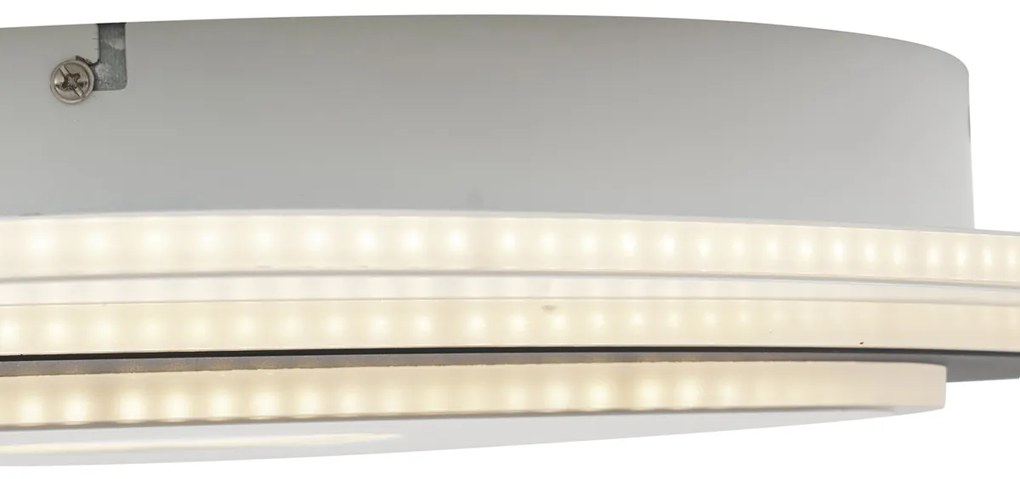 Design plafondlamp wit met donkergrijs organisch incl. LED dimbaar - Taylor