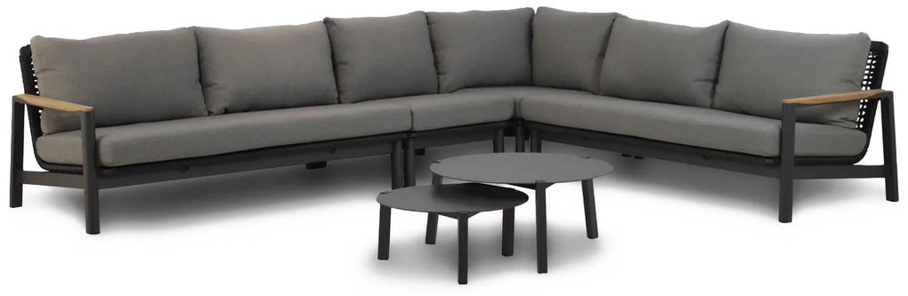 Hoek loungeset 6 personen Aluminium/Rope Grijs  Coco Ralph/Rimini