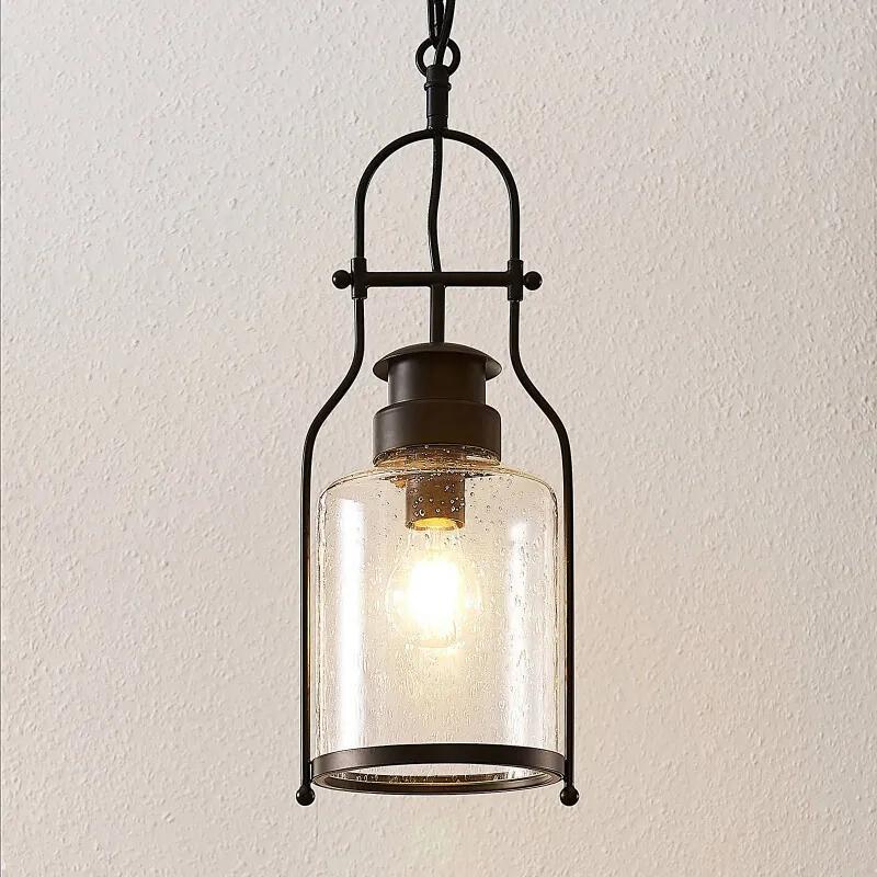 Rozalie hanglamp, lantaarn, zwart - lampen-24