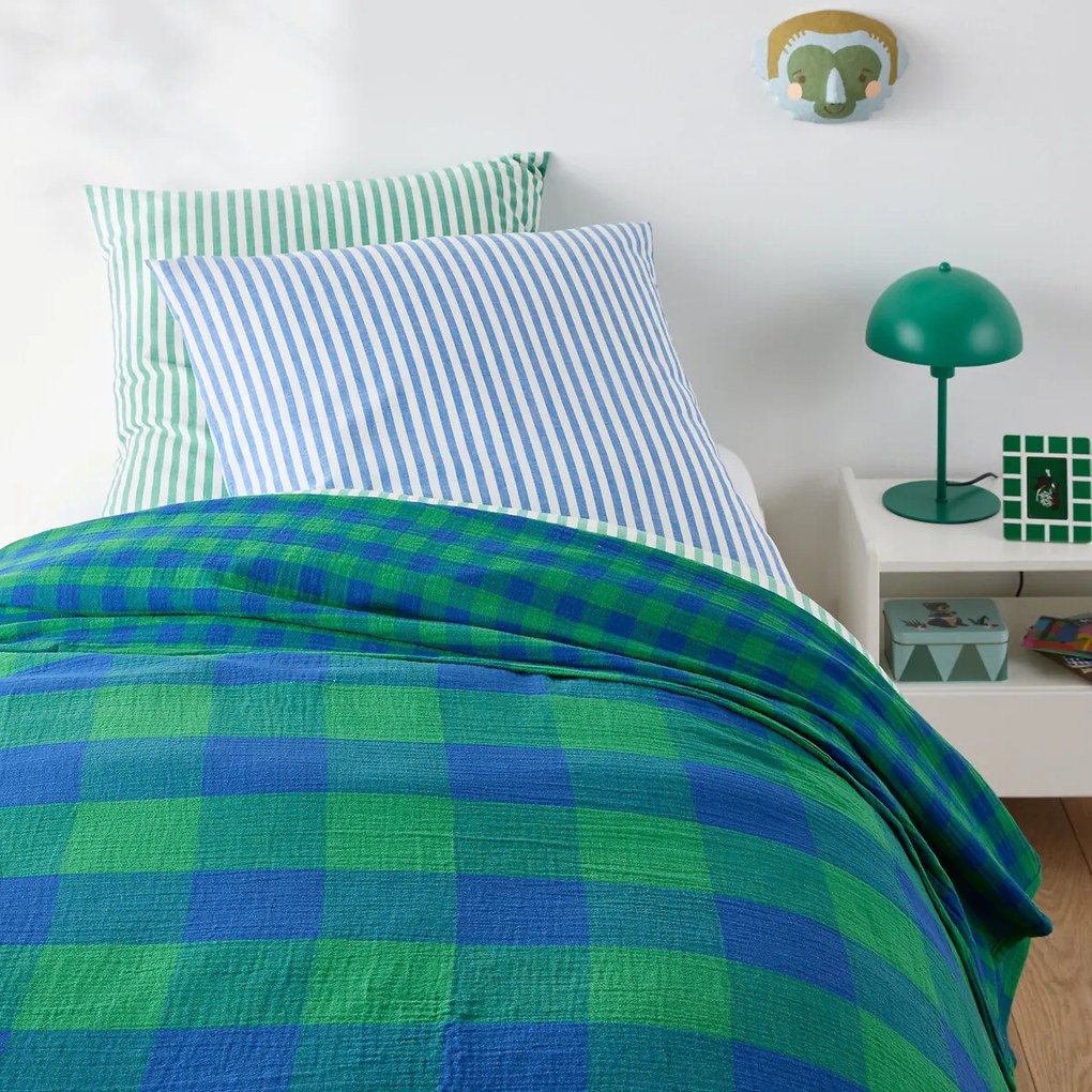 Geruite beddensprei in tetra, Calix