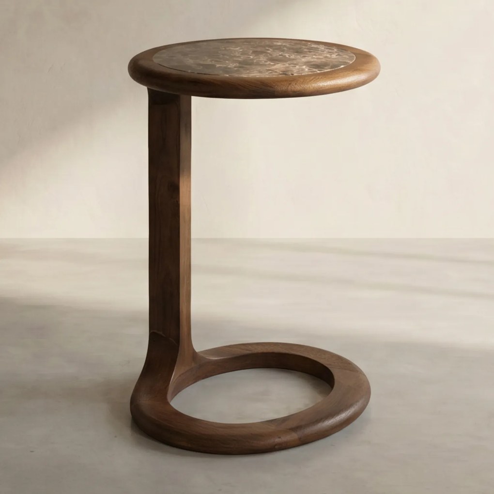 Bijzettafel Open Design Bruin - 43 X 37cm.