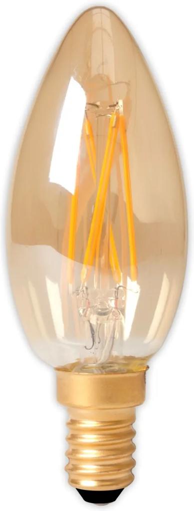 LED volglas Filament Kaarslamp 240V 3,5W 200lm E14 B35, Goud 2100K CRI80 Dimbaar