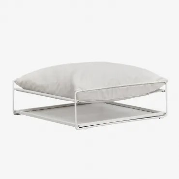 Amaro Opvouwbare Tuinpoef Tot Bijzettafel Gardenia Wit - Sklum