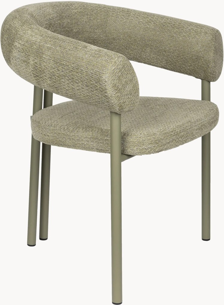 Gestoffeerde eetkamerstoelen met armleuningen Heels, 2-delig