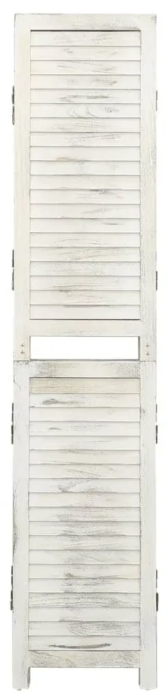vidaXL Kamerscherm met 4 panelen 140x165 cm hout crèmekleurig