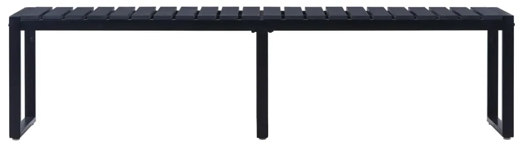 vidaXL Tuinbank 180 cm PS-plaat zwart