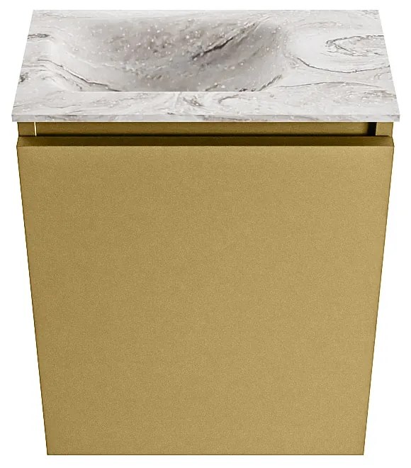 Mondiaz Ture DLux toiletmeubel 40cm oro met wastafel glace links met kraangat