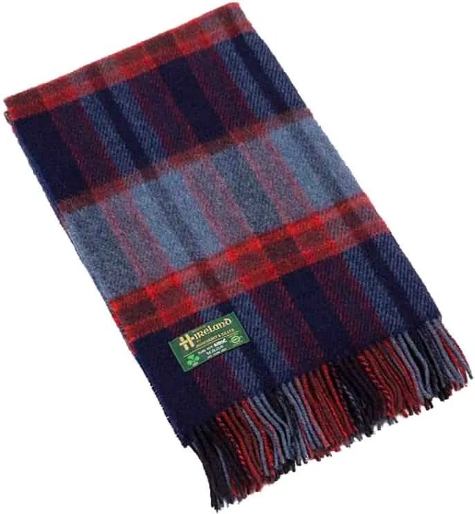 John Hanly - Plaid Wol - Blauw/Rood