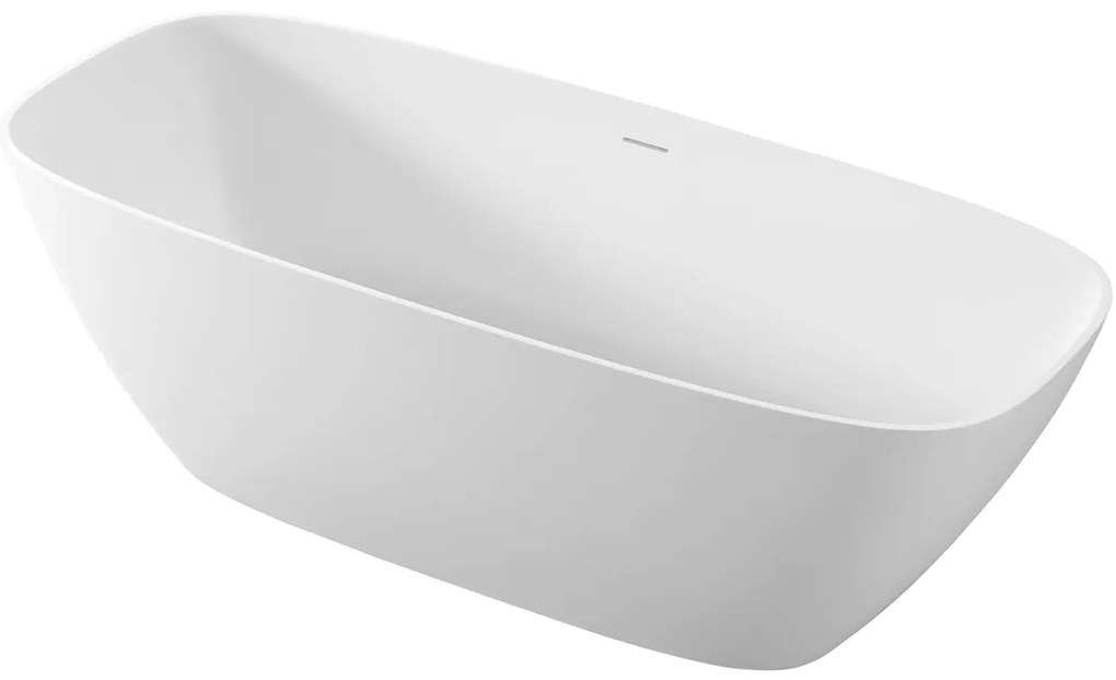 Polysan Medina vrijstaand bad wit mat solid surface 165x70cm