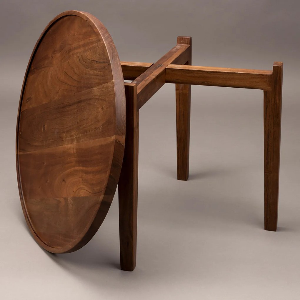 Dutchbone Shane Houten Salontafel Met Dienblad - 59 X 59cm.