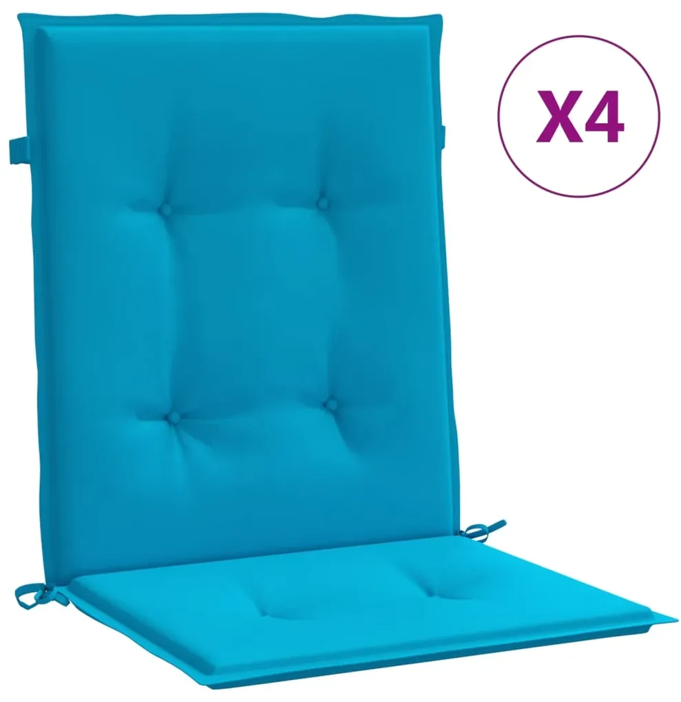 vidaXL Tuinstoelkussens 4 st 100x50x3 cm blauw