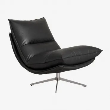 Set Van 2 Sisko Kunstleren Draaistoelen Kunstleren Zwart - Sklum