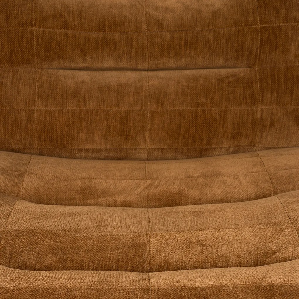 Dutchbone Wyatt Lounge Fauteuil Velours Cognac
