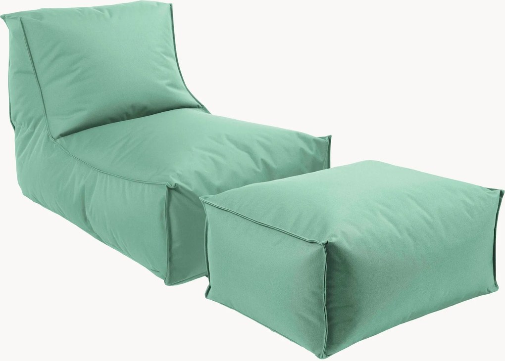 Outdoor zitzak ligstoel The Sundowner met poef & beschermhoezen