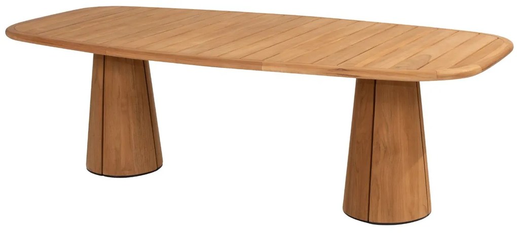Taste by 4 Seasons Capri teak tuintafel met barrelvormig blad 240 x 110 cm SALE Tuintafel houtkleur weerbestendig
