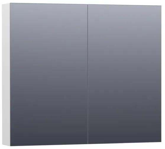 Saniclass Plain Spiegelkast 80x70x15cm Hoogglans Wit SK-PL80HW