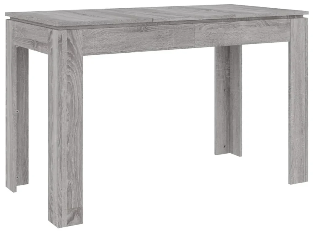 vidaXL Eettafel 120x60x76 cm bewerkt hout grijs sonoma eikenkleurig
