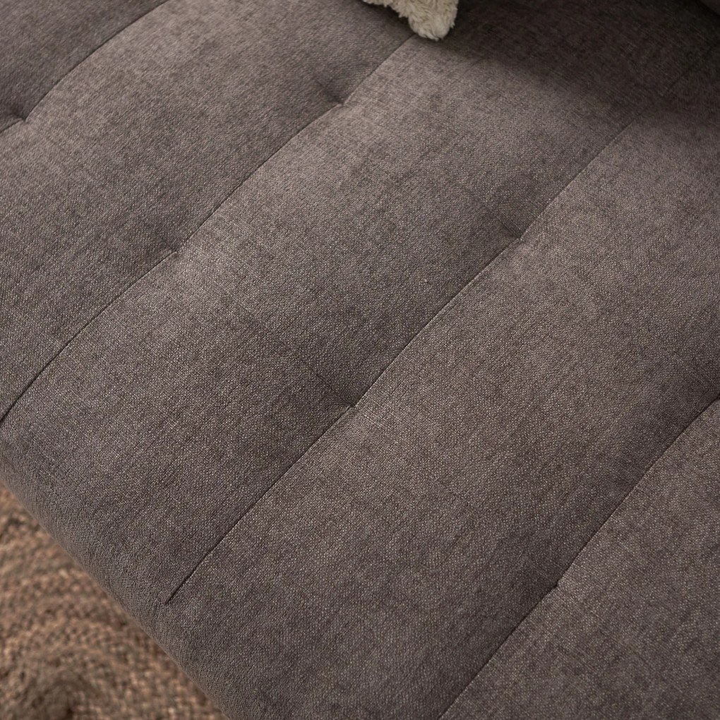 PEPP Interiors Oreo Bruine Bank Hoge Poot Chaislongue Rechts