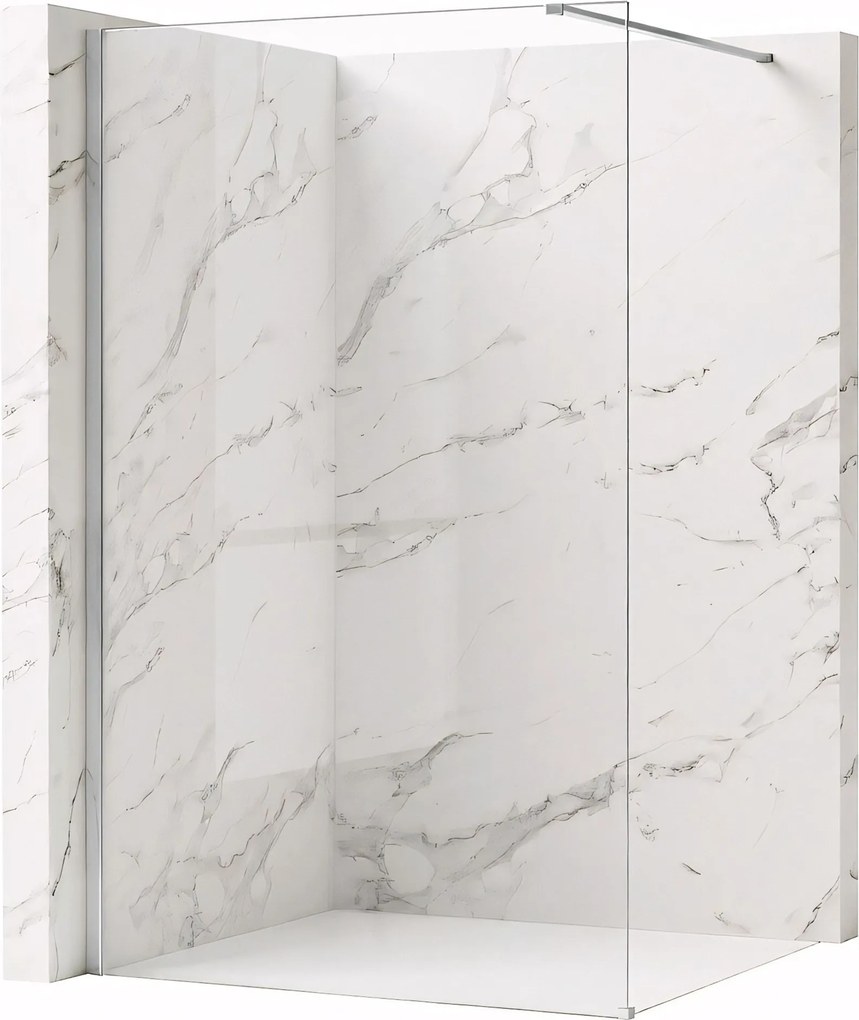 Walk-in douchewand Rea Flexi Transparent / Chrome 130