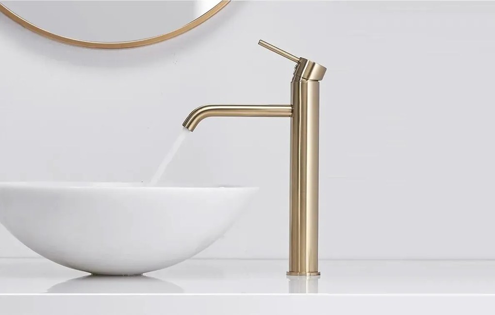 Wastafelkraan Rea Lungo Gold High