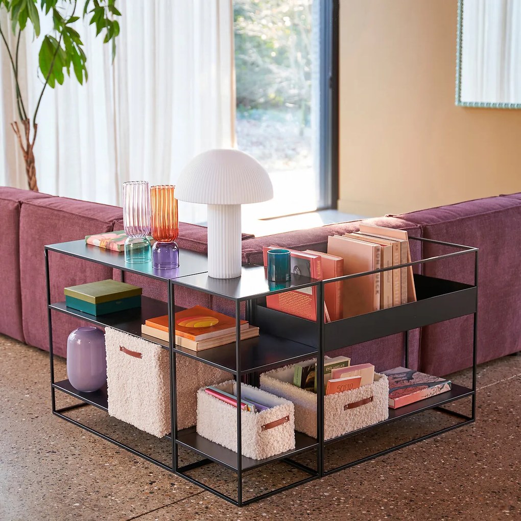 Boekenkast, voor tegen de achterkant van een bank, staal metaal, MIVA
