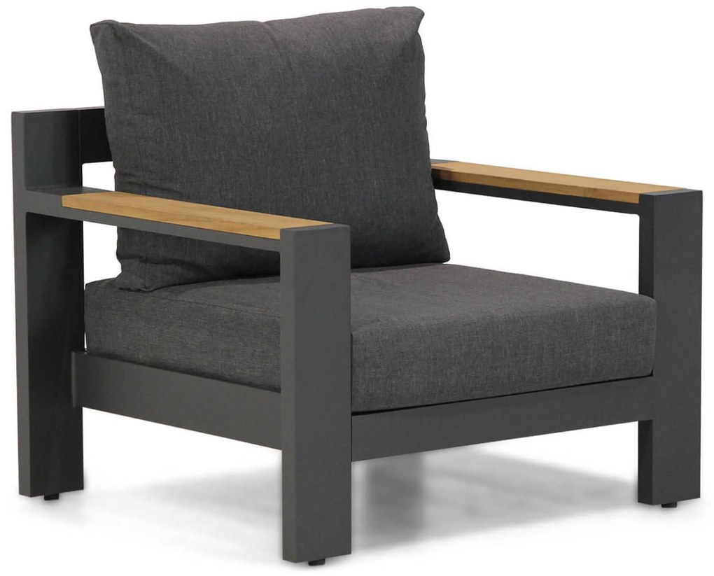 Stoel en Bank Loungeset 5 personen Aluminium Grijs Lifestyle Garden Furniture Milano