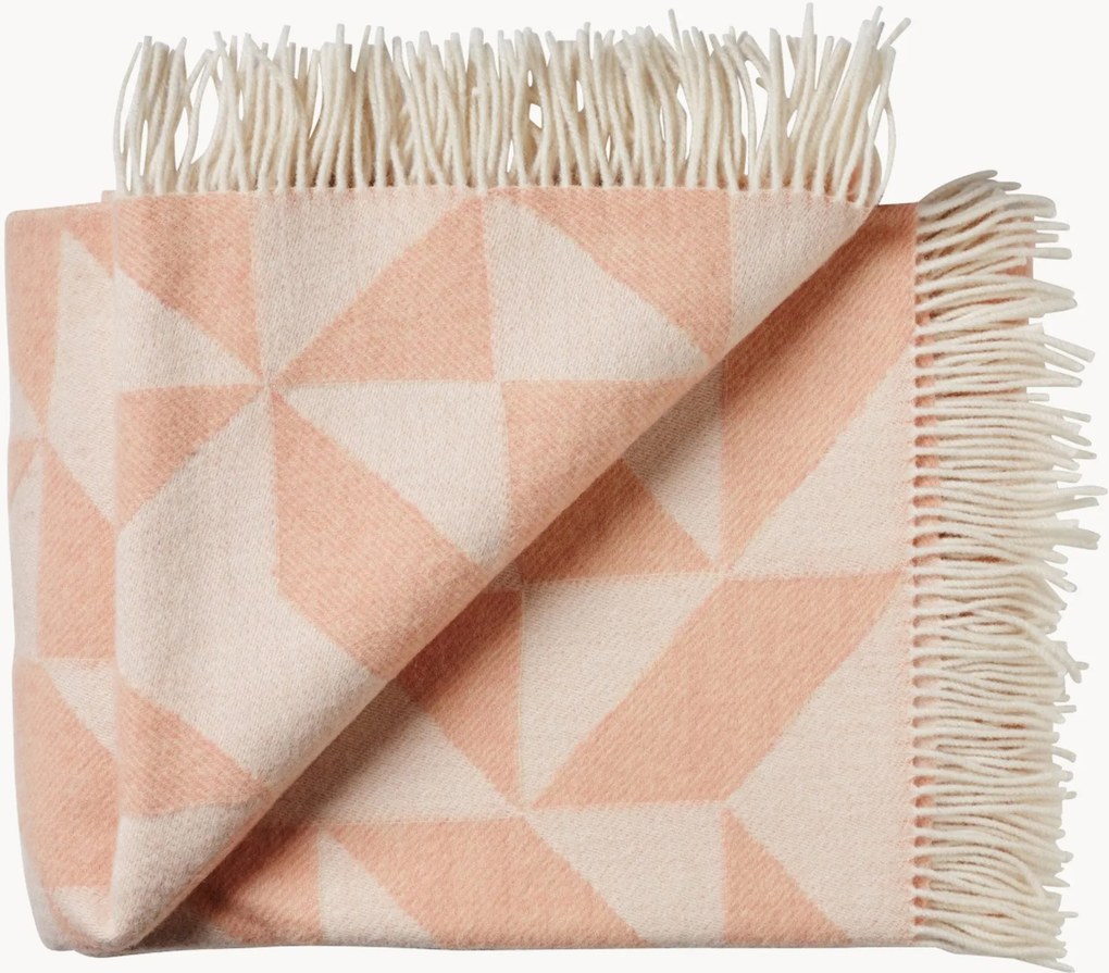 Wollen plaid Twist a Twill met franjes