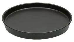 Bloempotschotel, porselein, mat zwart,Ø 17,5 cm
